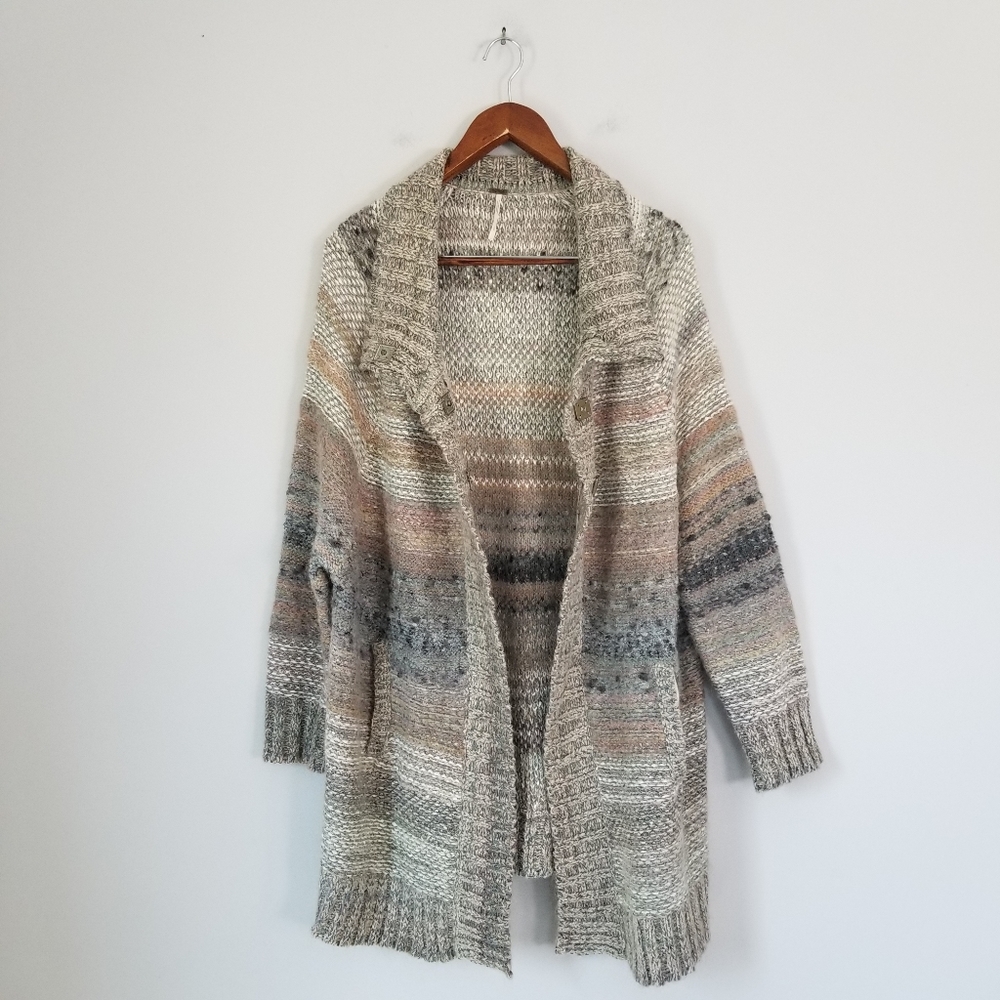 Free People Oversized Boucle Cardigan